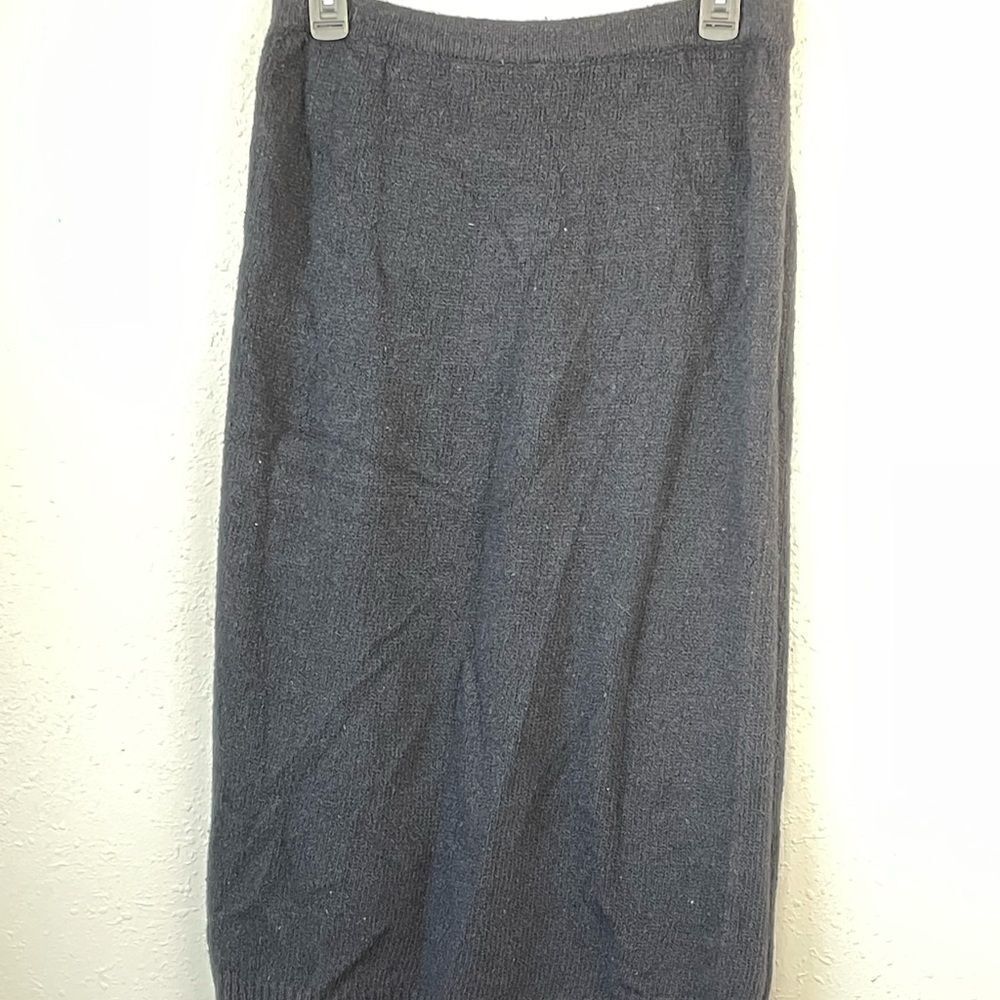 Vintage Raoul Womens Silk/Angora Black Midi Skirt Size M